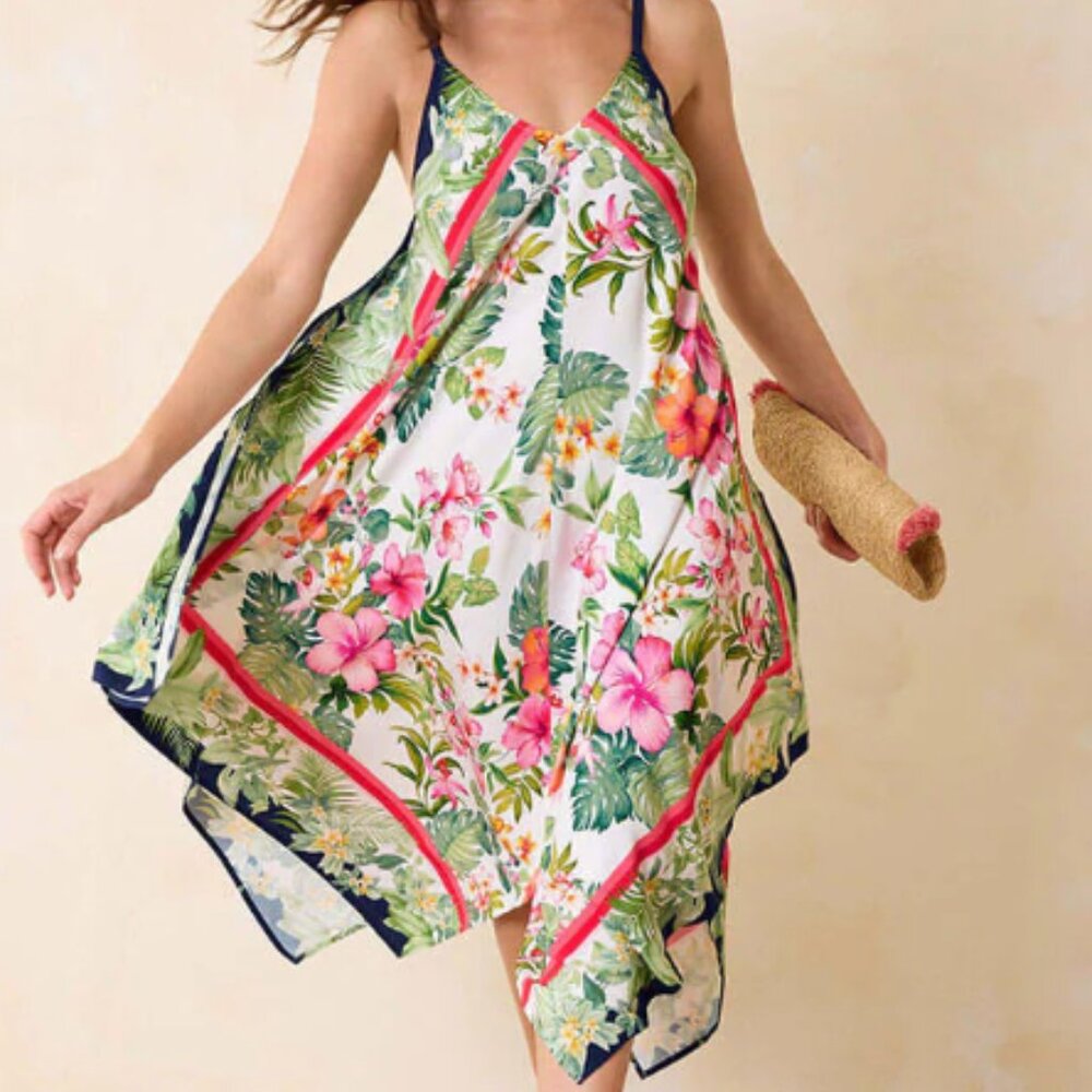 new TOMMY BAHAMA Flora Scarf Dress Cover-Up 3J2253 - Picture 4 of 7